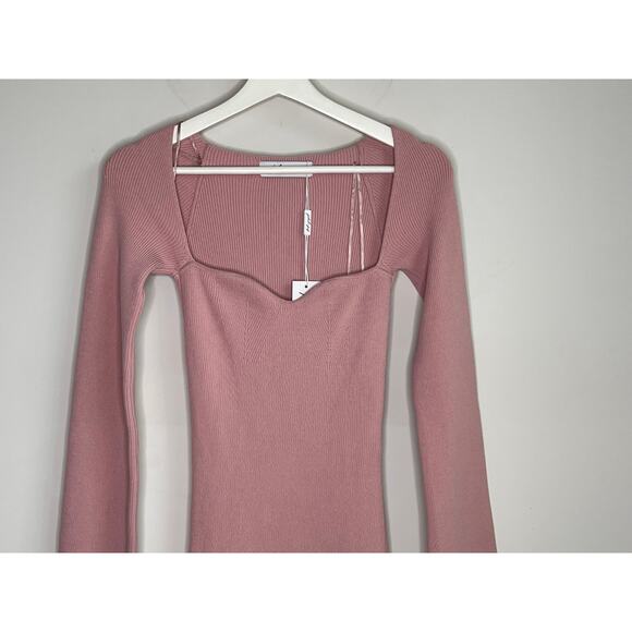 Petal and Pup Aquerelle Sweetheart Bodycon Midi Dress Women's Rose Women's 4 NWT - Picture 4 of 12